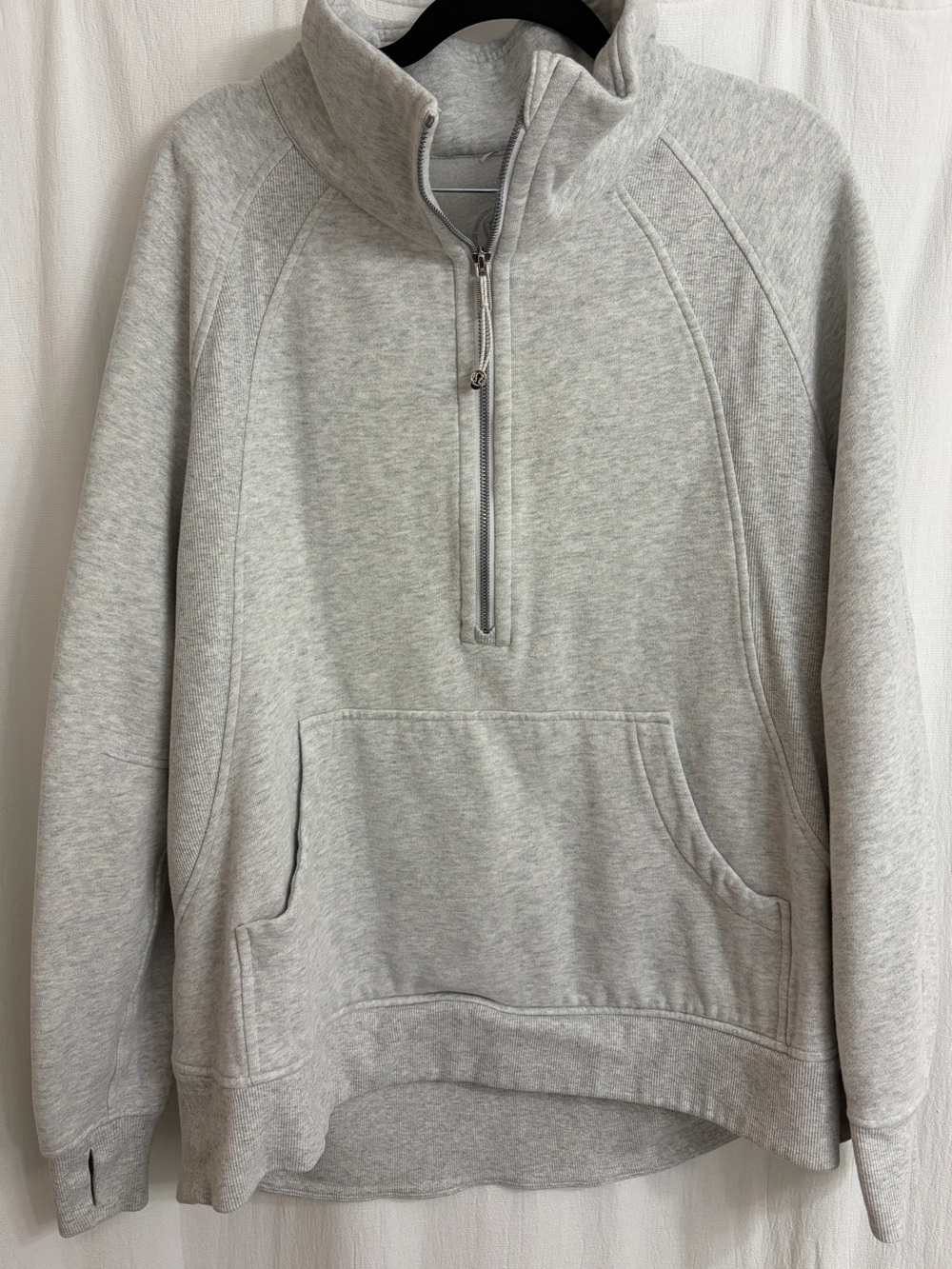 Women’s Lululemon Light Gray Half-Zip Pullover Sweater